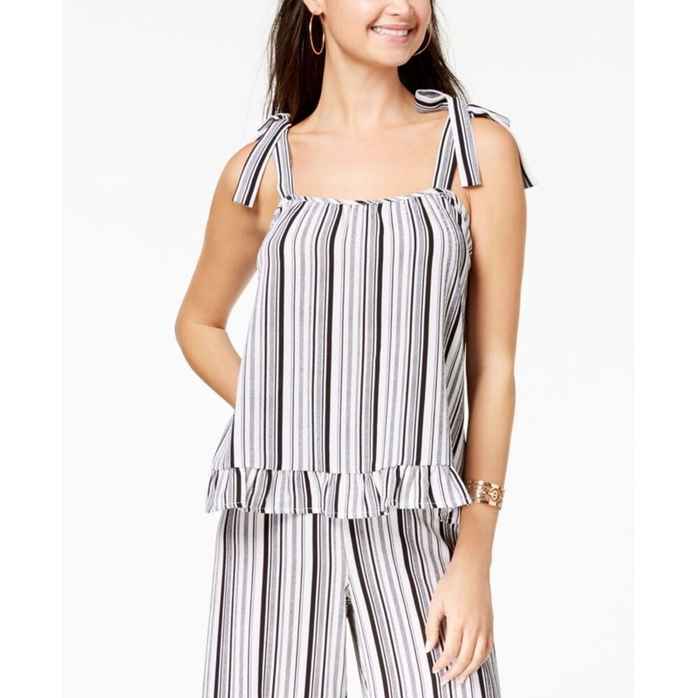 Ultra Flirt By Ikeddi Juniors Ruffled Tank Top - Picture 4 of 4